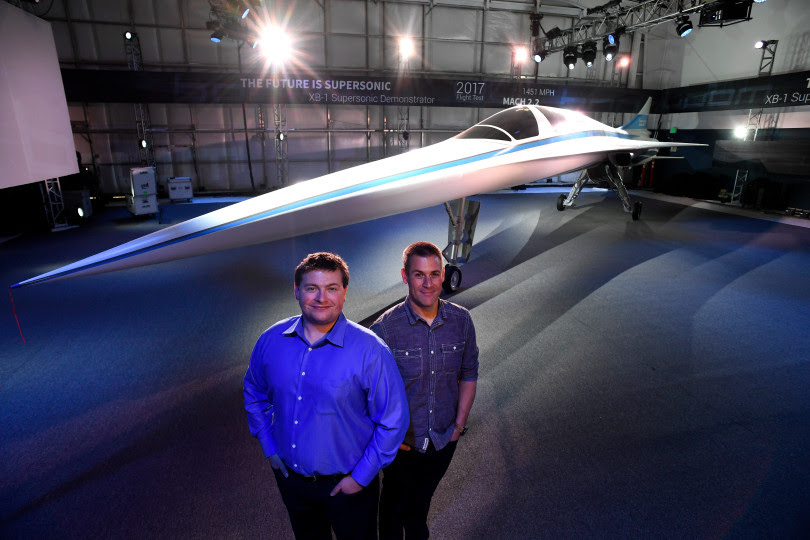 The XB-1 Supersonic Demonstrator Jet at Boom Technology in Centennial, Colorado.
