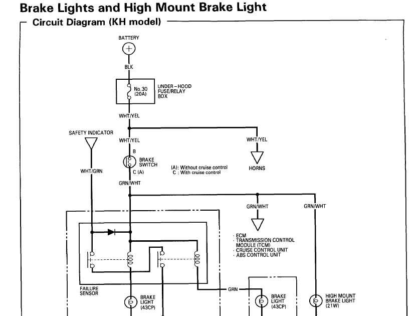 1997 honda accord headlight wiring diagram