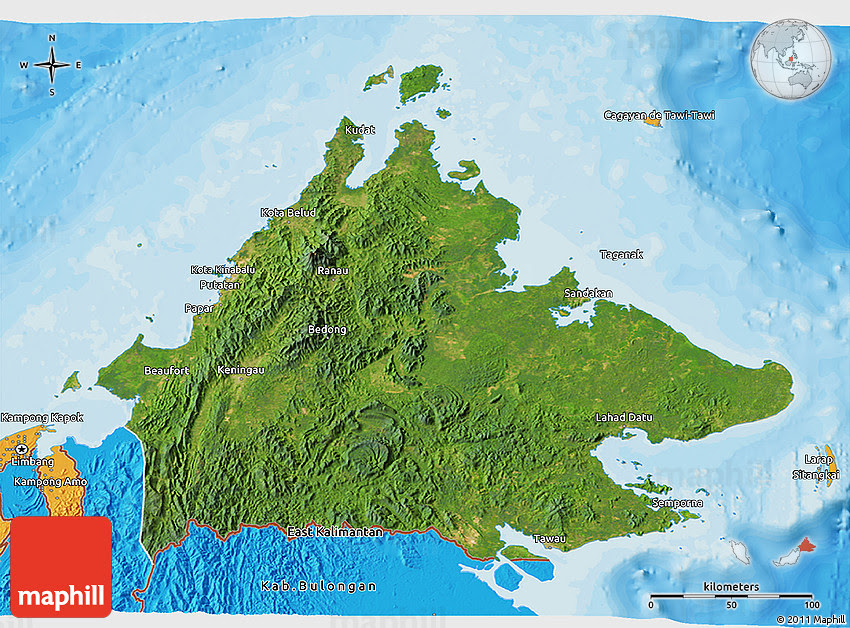 Map Of Malaysia Sabah - Maps of the World