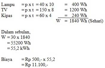 Menghitung Energi Listrik  Cara Mudah Mencari Energi Listrik Pada