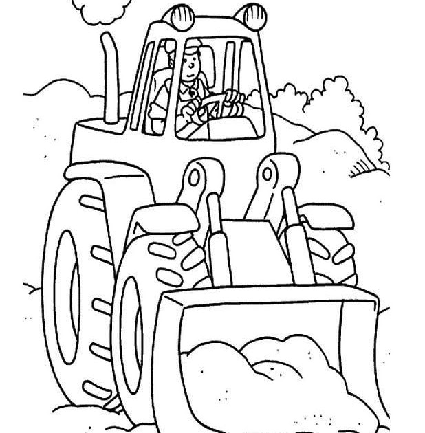 malvorlage traktor ausmalbild 3096. - coloring backhoe