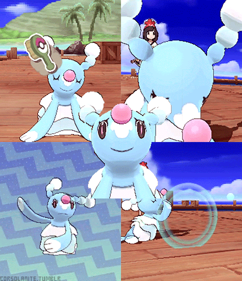 corsolanite:
“ Brionne - Pop Star Pokemon
“ Brionne learns its dances by imitating the other members of its colony. It sometimes even learns dances from humans. This Pokémon is a hard worker and pours itself into its efforts until it has memorized...