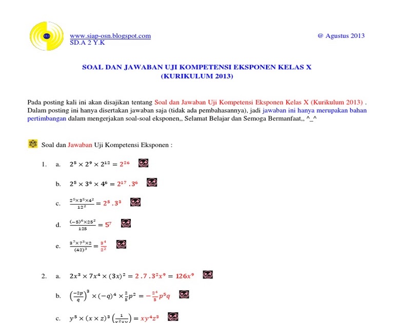 Kumpulan Soal Fungsi Logaritma Kelas 10.doc - Bright Ideas