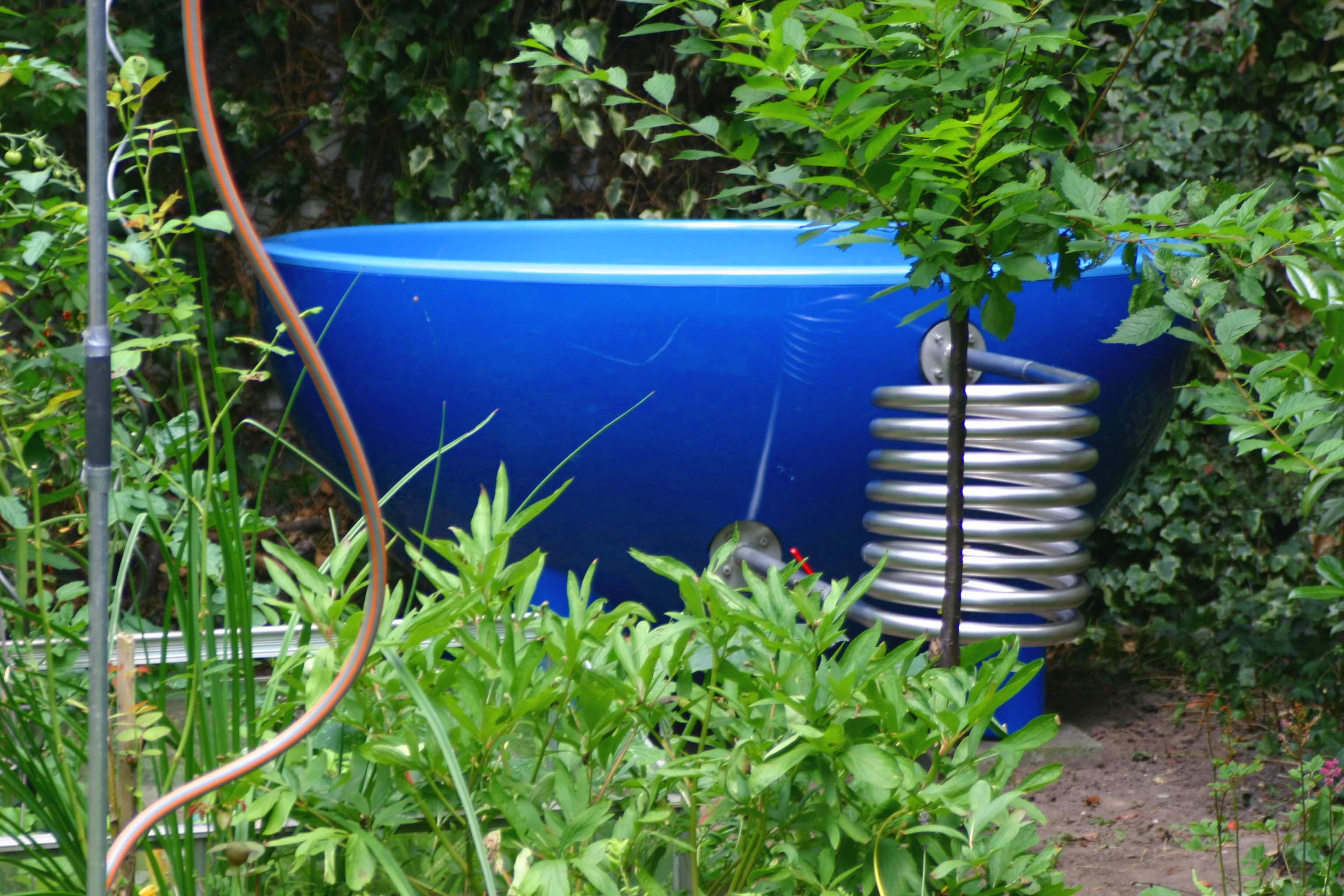 Garten pool mit holzheizung