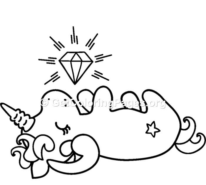 Unicorn Birthday Cake Coloring Pages - pic-home