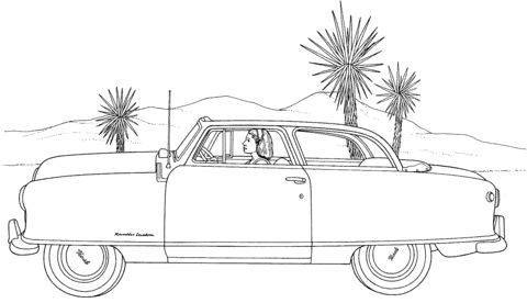 Coloring Sheets for Kids: Lady Drivingdesert Coloring Pagesuper Coloring