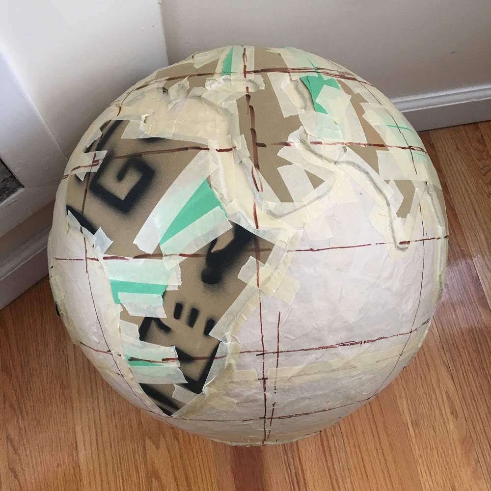 How to make paper mache sphere