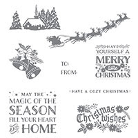 Cozy Christmas Wood-Mount Stamp Set