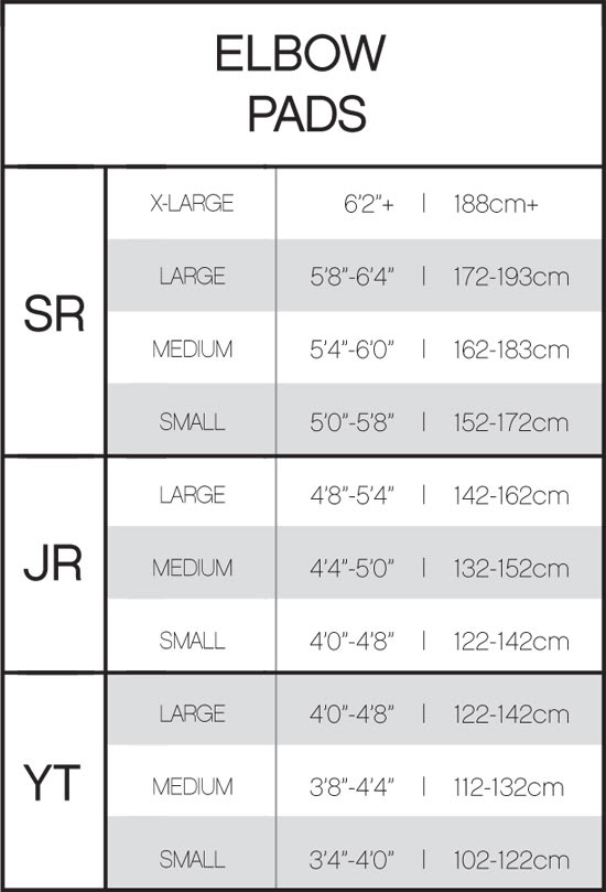 Hayabusa Shin Guards Size Chart