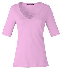 Half Sleeve V-Neck Top from John Lewis Basic Deluxe Range