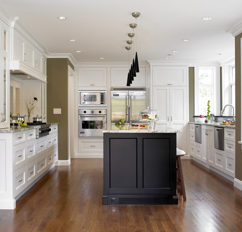 transitional kitchen by The Sky is the Limit Design
