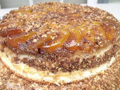 Nectarine Upside-Down Chiffon Cake by Teckelcar