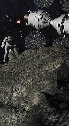 The future: Scientists believe that astronauts could decide to land on Trojan 2010 TK7