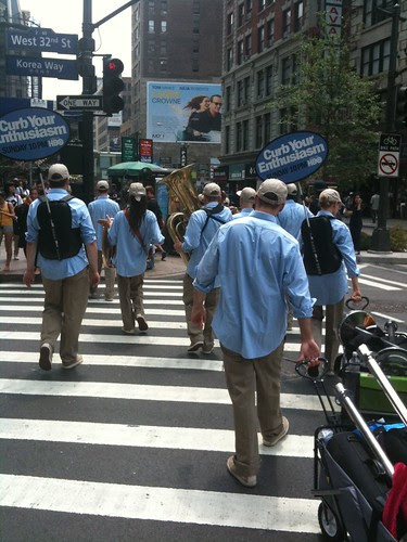 Curb Your Enthusiasm band playing, near Herald Sq.
