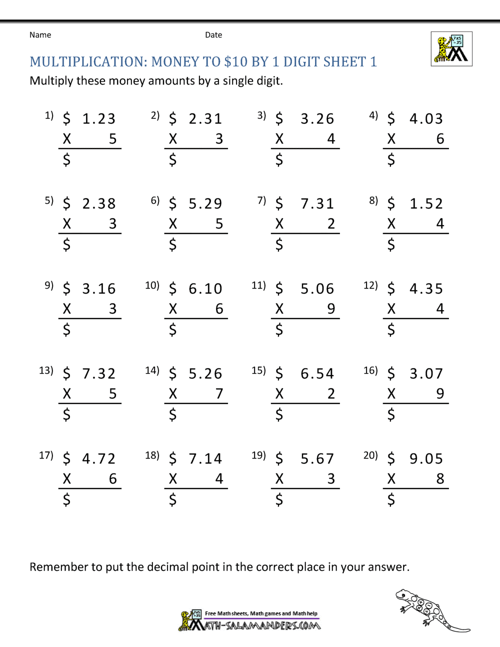 96 FREE TUTORIAL INFO MATH WORKSHEETS 5TH GRADE MULTIPLICATION PDF DOC