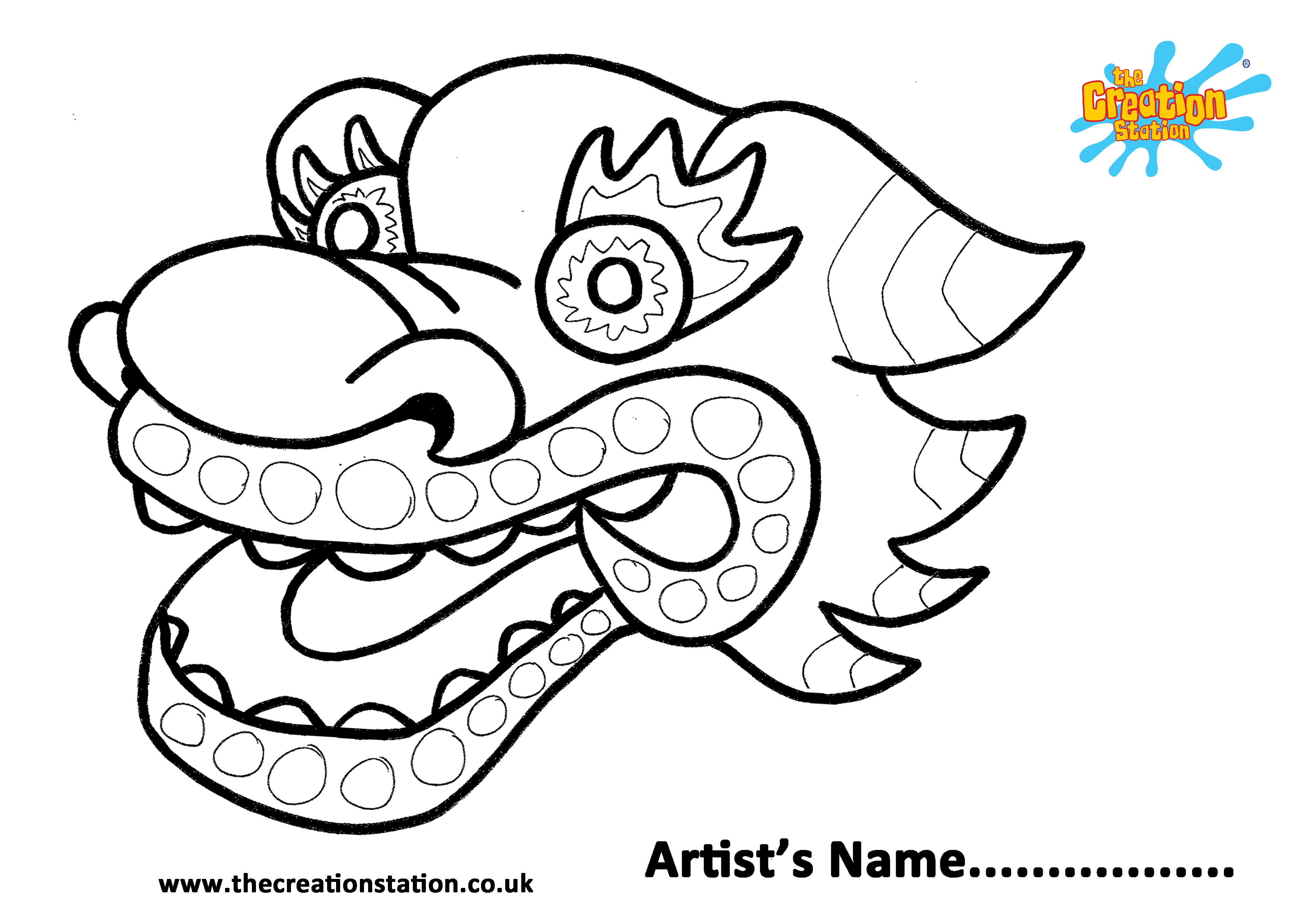 Chinese New Year Dragon Craft Template - Template Walls