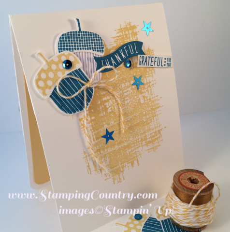 Acorny Thank You Stampin' Up! Card