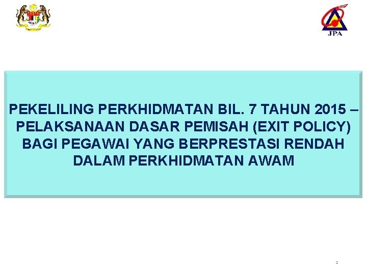 Pekeliling Perkhidmatan Bil 1 Tahun 2016  Pekeliling majikan bil.1