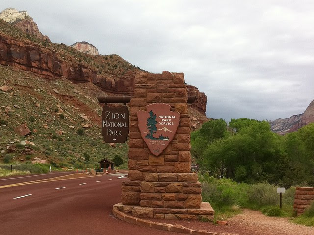Zion National Park South Entrance Sign