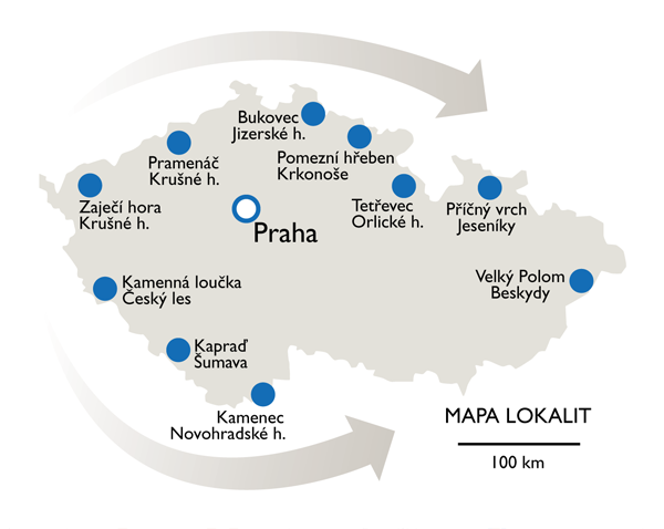 Tschechien Karte Gebirge / StepMap - Flüsse und Gebirge in Europa