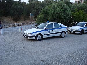 A Citroen Xsara patrol car of the Hellenic (Gr...