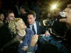 Smith causes a sensation for photographers after the Betsey Johnson fashion show in 2004, in New York City.