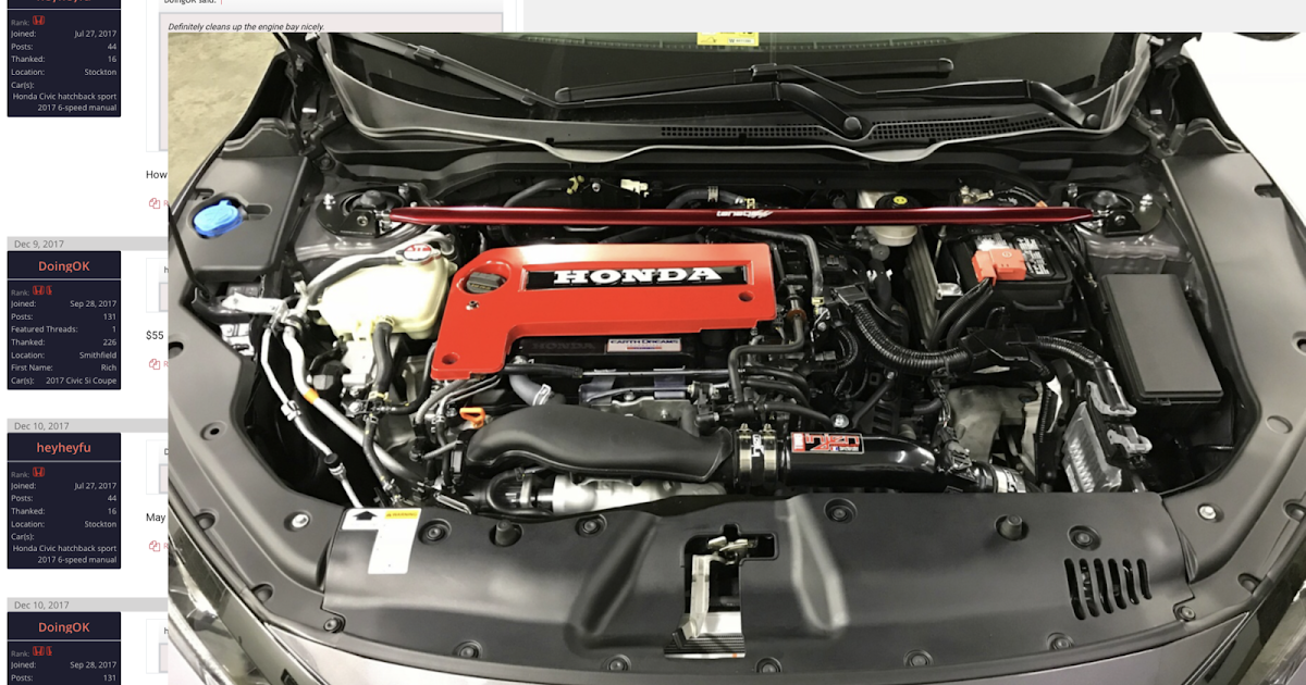 2018 Honda Civic Si Engine Cover - flowerkamilia