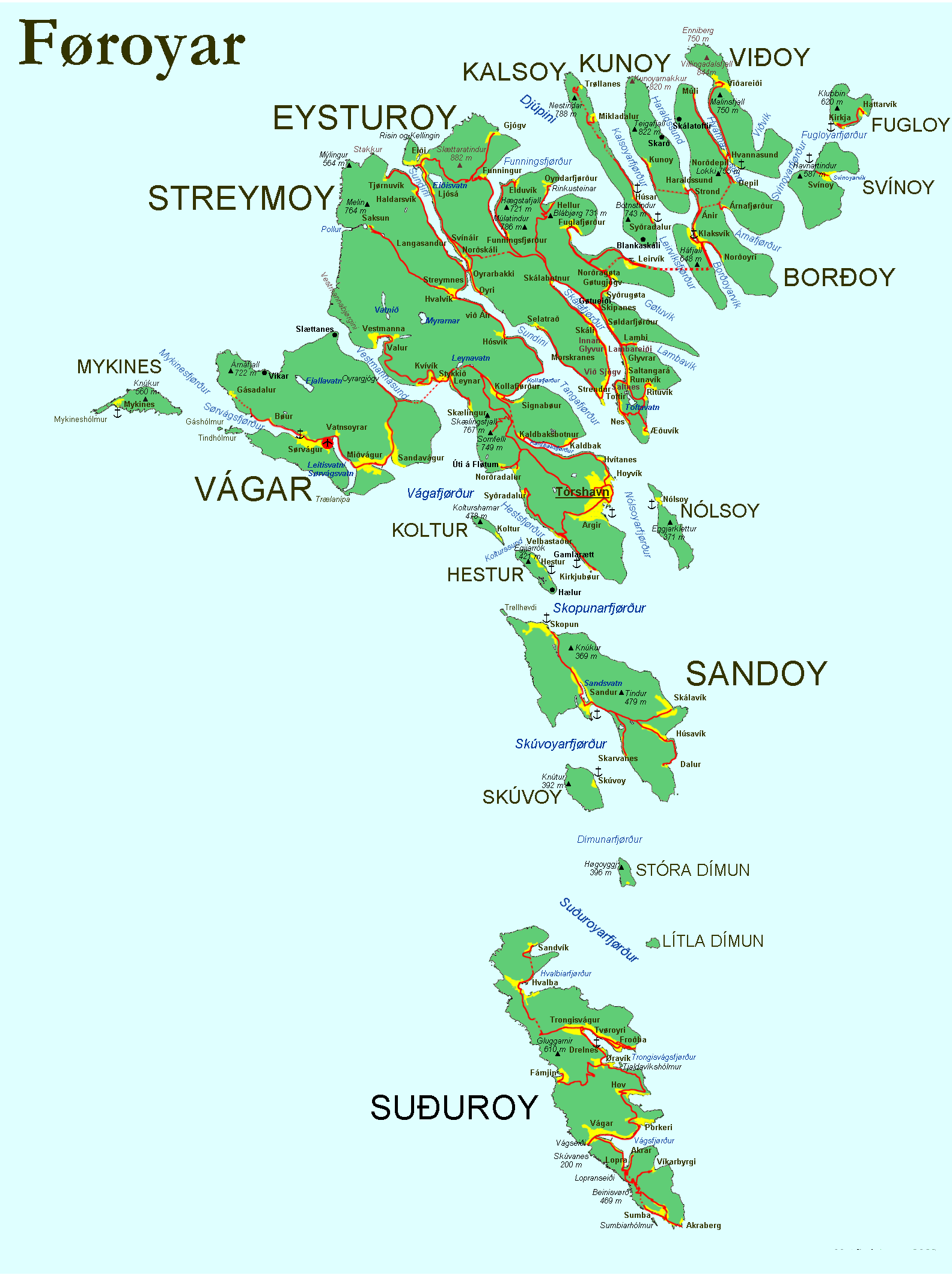 Føroya Kort | Kort
