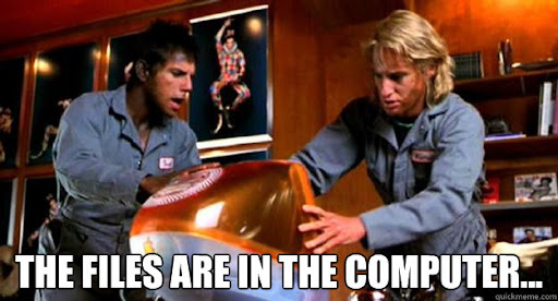 The files are in the computer... - Zoolander - quickmeme