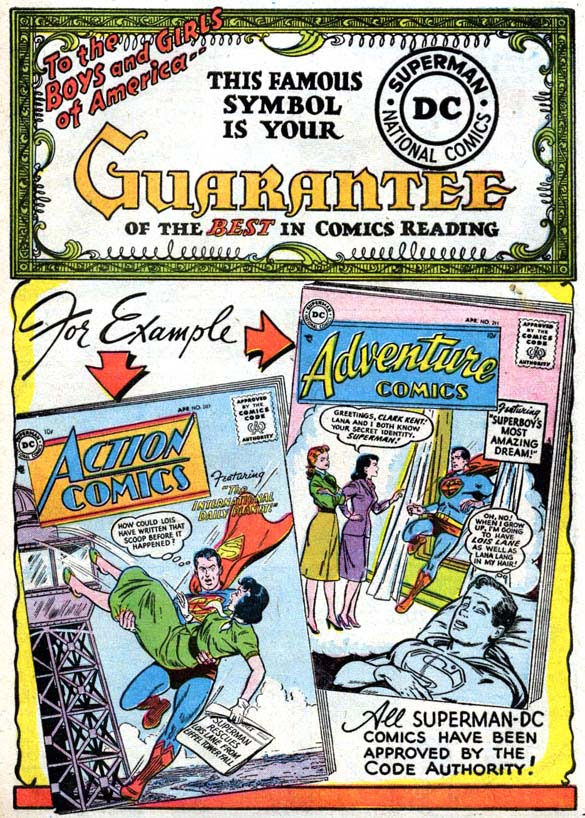 Geez, can a month go by without six or seven comics in which Lana or Lois figger out that Clark is Supes?