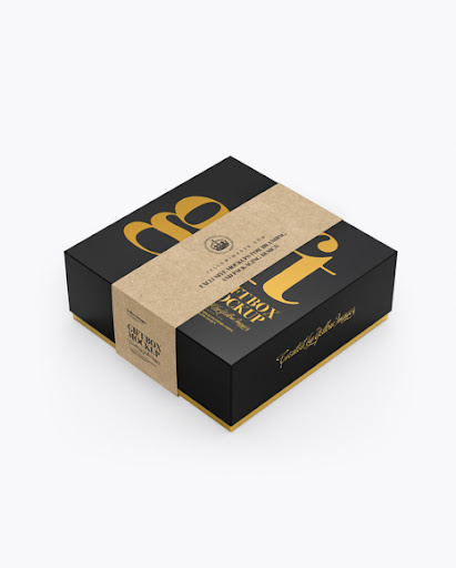 Download Download Glossy Box with Label Mockup - Half Side View ...