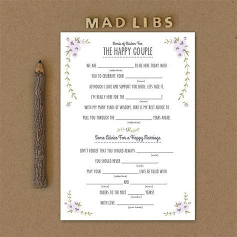 Rustic Mad Libs Printable by Basic Invite Rustic Mad Libs Printable by Basic Invite