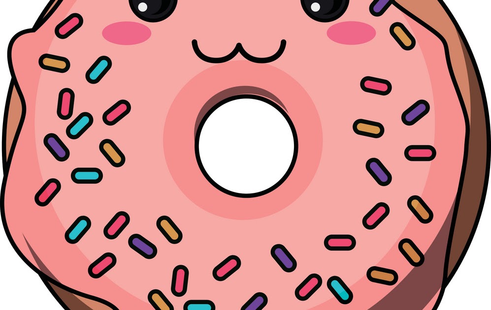 cartoon media: Cartoon Donut With Face
