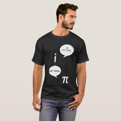 Get Rational. Get Real. Men's black t-shirt