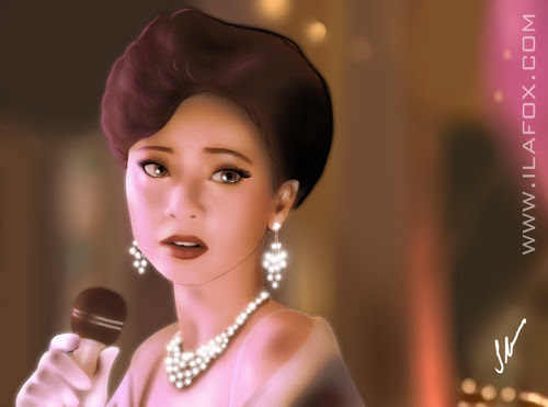 Retrato realista, ilustração, eu tenho um encontro com a primavera, Sheren Tang