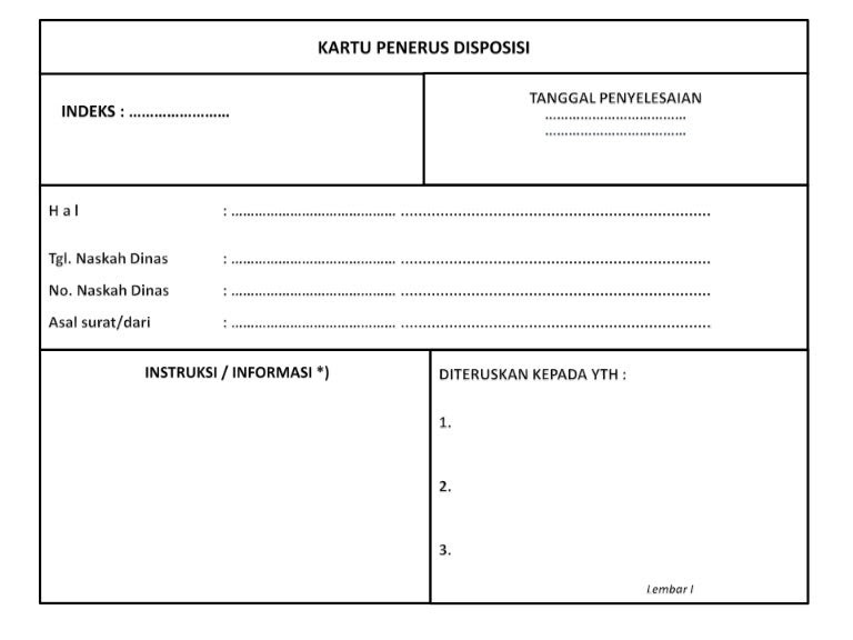 Contoh Lembar Disposisi Surat Keluar Contoh Surat