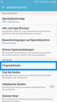 Wie kann ich einen Fingerabdruck auf meinem Samsung Galaxy Modell registrieren oder entfernen? Wie kann ich einen Fingerabdruck auf meinem Samsung Galaxy Modell registrieren oder entfernen?