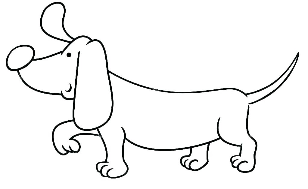 Dachshund Puppy Birthday Coloring Page : Dachshund Puppy Coloring Pages