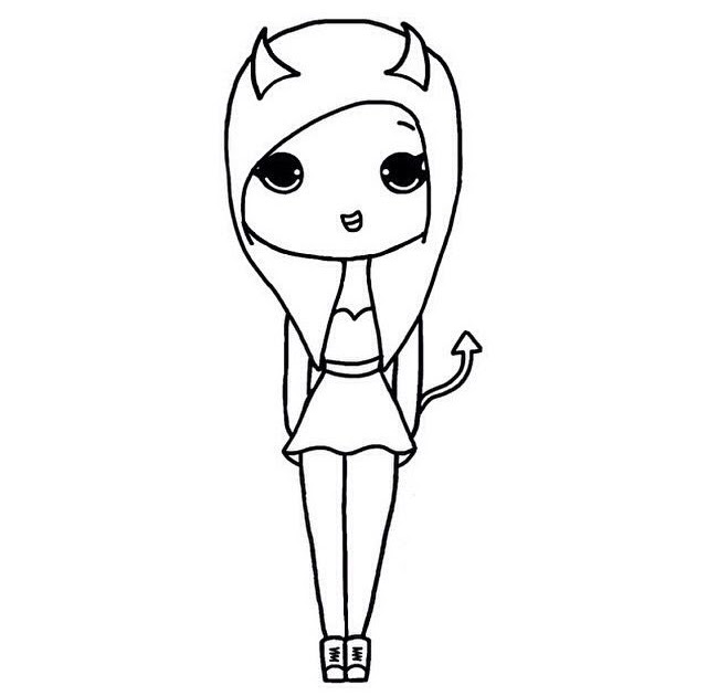 Featured image of post View 17 Cute Devil Drawing Easy