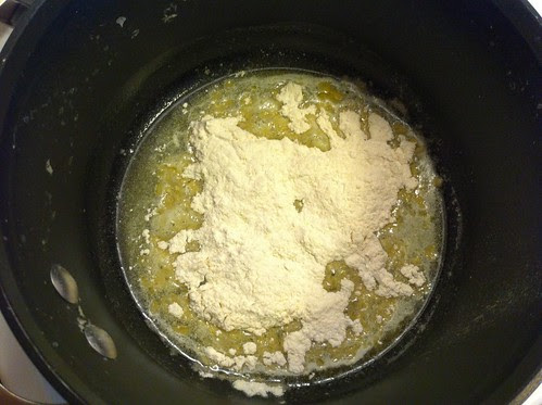 4 Tablespoons Flour Added to Melted Butter