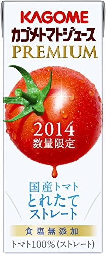 [数量限定] カゴメ トマトジュースプレミアム 食塩無添加 200ml×24本