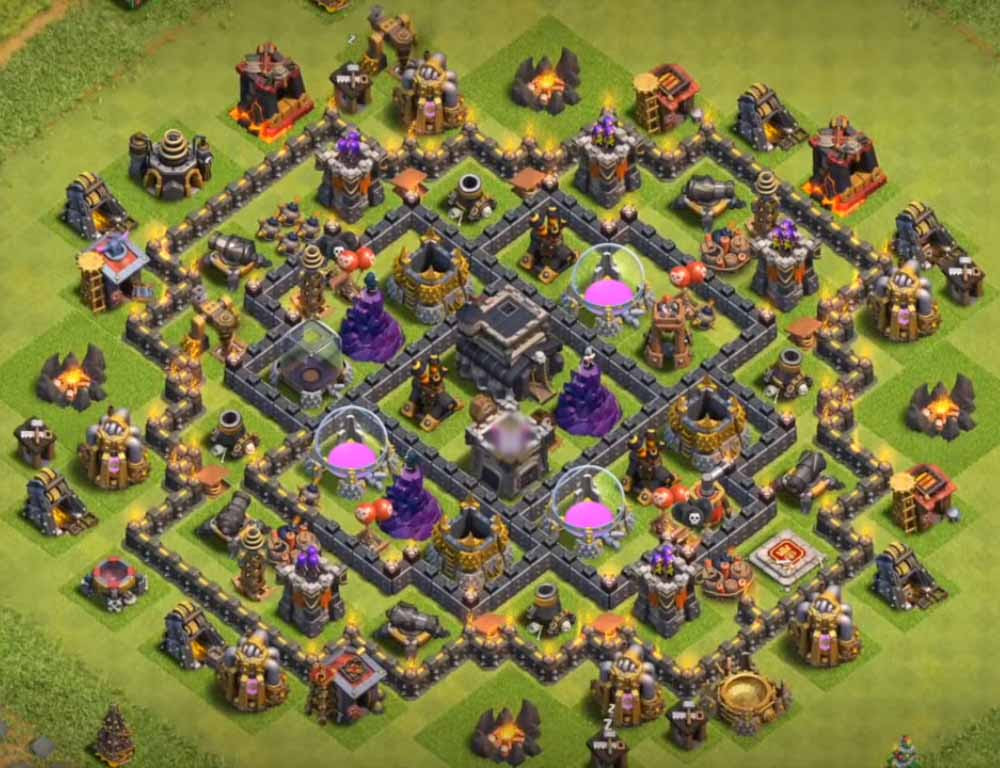 Clash Of Clan Town Hall 8 Best Defence Base.