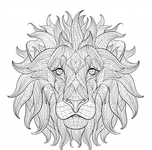 Lion Coloring Pages For Adults | Coloring Page Blog