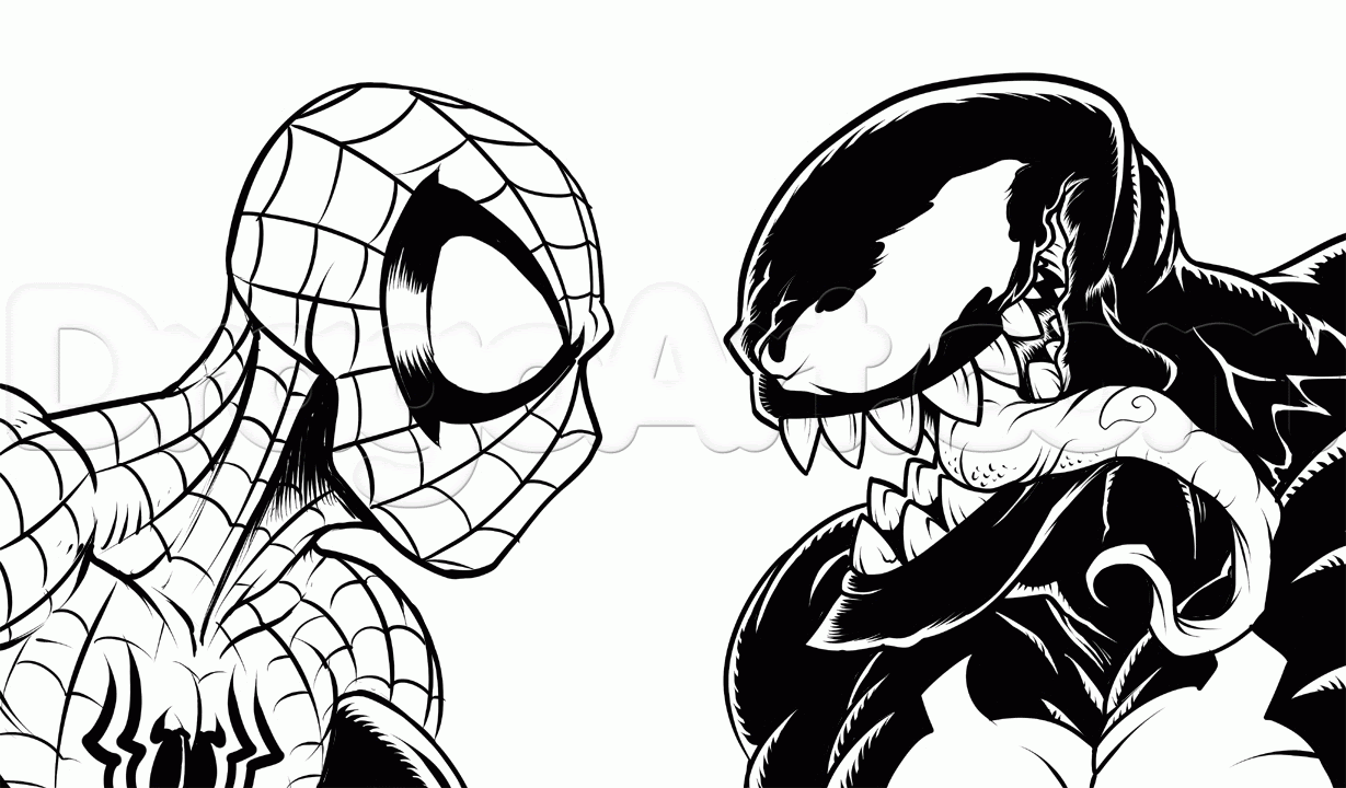 Carnage Coloring Pages Venom - 156+ SVG File Cut Cricut