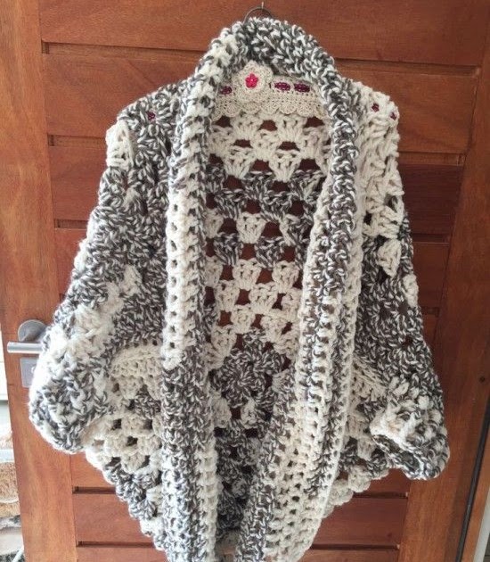 Crochet Fox Patterns: Crochet Granny Cocoon Shrug Free Pattern