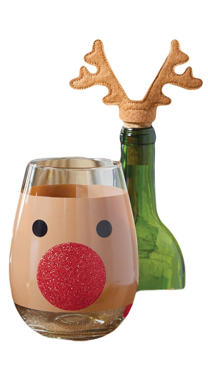 Reindeer Christmas Wine Glasses | Christmas Wikii