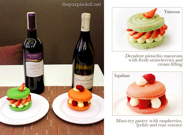 Colombelle Red with Vanessa and Vouvray Vin Sec with Ispahan