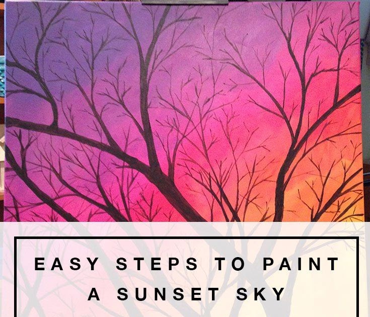 Easy Sunset Painting Step By Step : Simple Steps on How to Paint a