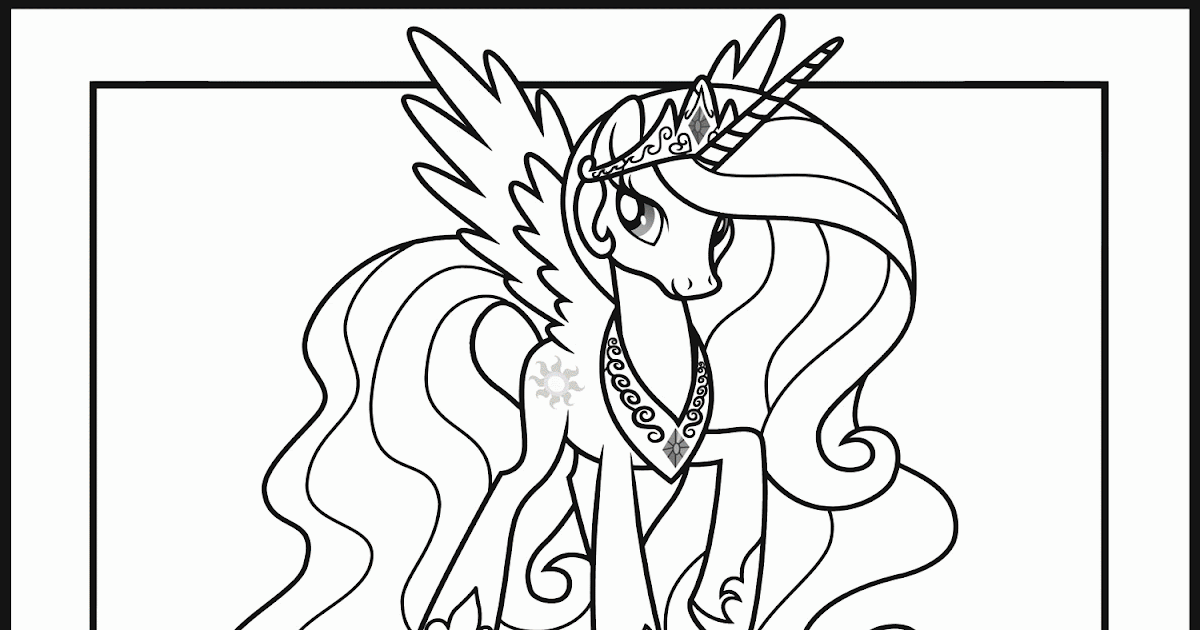 My Little Pony Coloring Pages Celestia - lannny