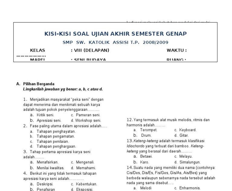 ★ View soal uts bahasa inggris kelas 9 dan kunci jawaban images